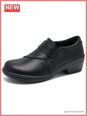 Nursing Work Slip-On Loafers with Memory Foam Insole, Non-Slip Rubber Sole